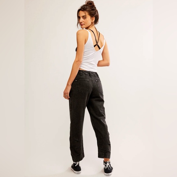 🌻🆕FREE PEOPLE We The Free Supersonic Slim Pants-BLACK COLOR-SIZE 2 & 4 - Picture 7 of 15